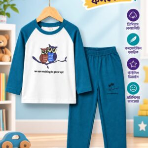 Kids Winter Full Sleeve T-Shirt & Pant Set 10