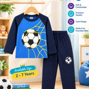 Kids Winter Full Sleeve T-Shirt & Pant Set 6