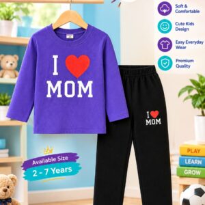 Kids Winter Full Sleeve T-Shirt & Pant Set 7