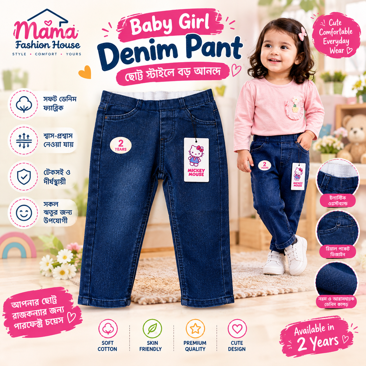 Baby Girl Denim Pant